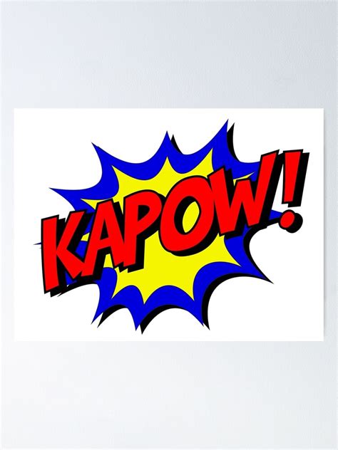 Vintage Comic Book Kapow Onomatopoeia Poster By Pdgraphics Redbubble