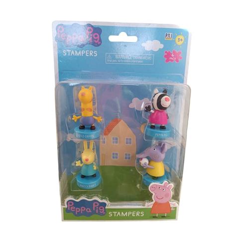 Ripley Juguete 4 Figuras Timbres De Peppa Pig Y Sus Amigos Hasbro