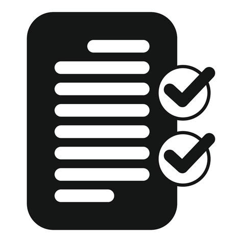 Approved Document With Check Marks Icon Representing Validation