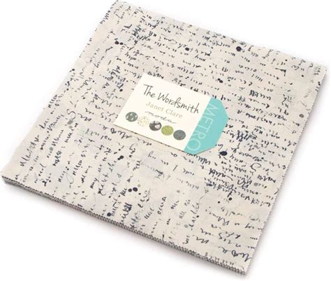 The Wordsmith Layer Cake Precut Fabric Quilt Squares By Janet