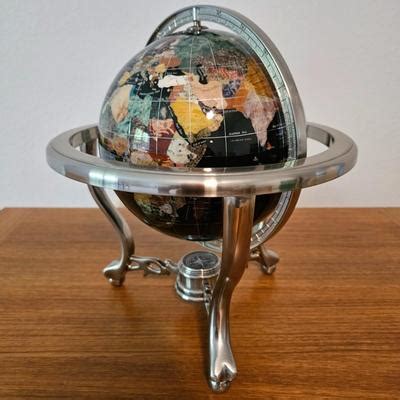 Semi Precious Stone Globe Blr Dw Estatesales Org