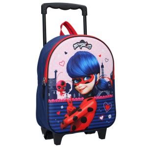 Sac Dos Roulettes Maternelle Ladybug Miraculous Super Secret Cm