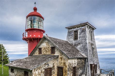 View on the beautiful Pointe a la Renommée Lighthouse covered with