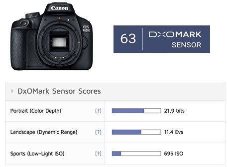 Canon EOS 4000D sensor review: Temptingly affordable - DXOMARK