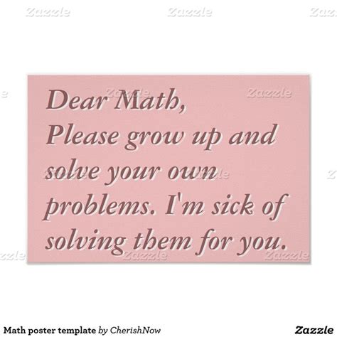 Math poster template | Poster template, Math poster, Funny posters