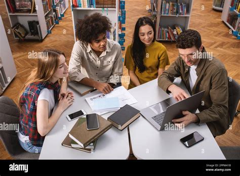 University Students Are Studying In A Library Together Concept Of