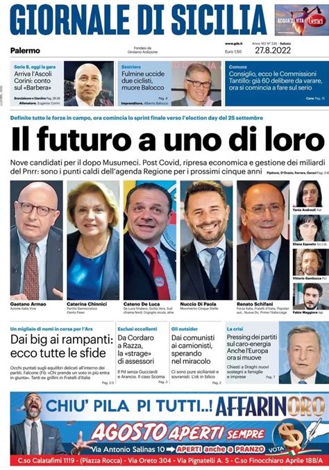 Le Prime Pagine Di Sabato 27 Agosto 2022 Il Post