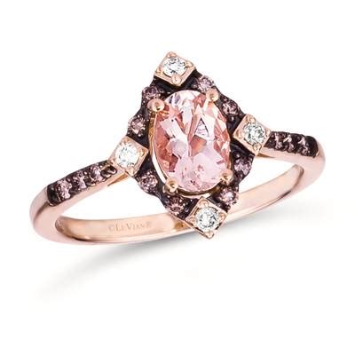 14K Strawberry Gold Ring Chocolate Diamonds Nude Diamonds BVMM 1MGRG7 Le Vian