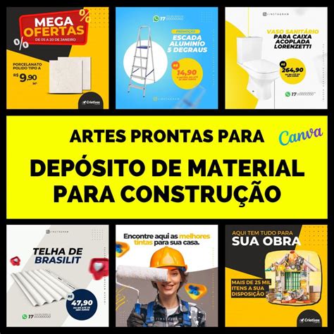 290 Artes p Vender Materiais de Construção Templates Canva