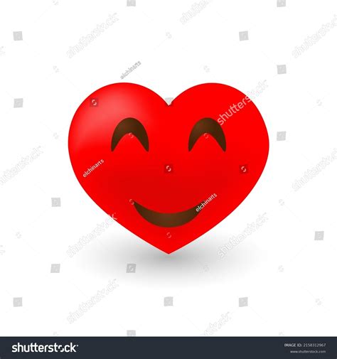 Happy Heart Emoji Cartoon Face Stock Vector (Royalty Free) 2158312967 | Shutterstock