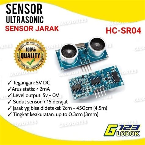 Jual Sensor Ultrasonik Sensor Ultrasonic Module Sensor Jarak HC SR04