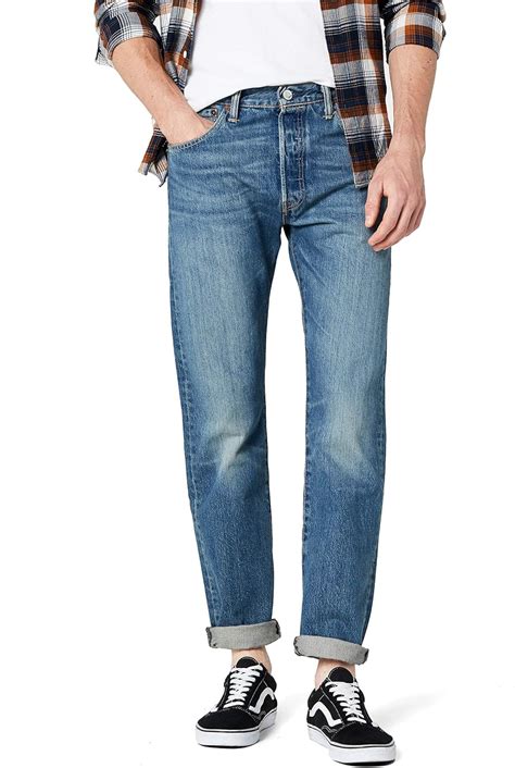 Levis 501 Original Straight Fit Jeans Droit Homme Bleu 31