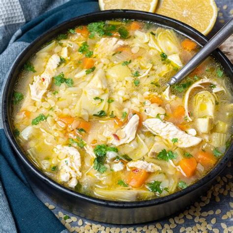 Avgolemono Greek Lemon Chicken Soup Skinny Spatula