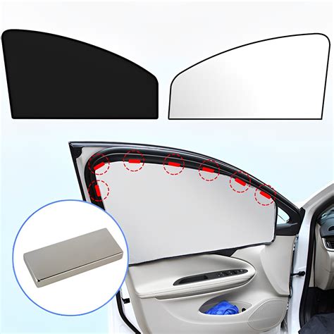 2Pcs Magnetic Car Sun Shade UV Protection Car Curtain Auto Side Window