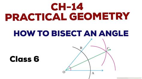 Class 6 Practical Geometry How To Bisect An Angle With Compass Learn