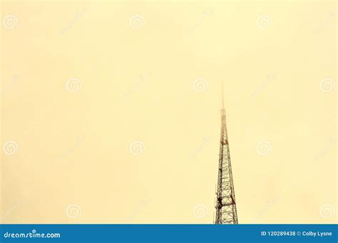 KCTV Tower Against Orange Sky, Kansas City, USA Stock Photo - Image of ...