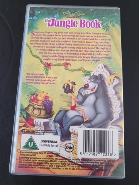 WALT DISNEY CLASSICS The Jungle Book VHS Video Pal Video Cassette