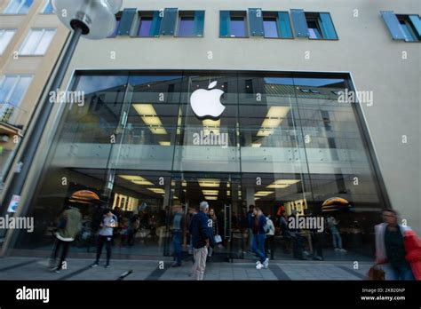 The Apple Store in Munich, Germany seen from outside. (Photo by Alexander Pohl/NurPhoto Stock ...