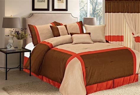 Bright To Burnt Orange And Brown Comforter And Bedding Sets