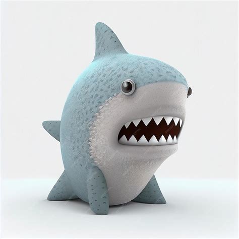 Premium Photo | A shark with a white face and a black nose.