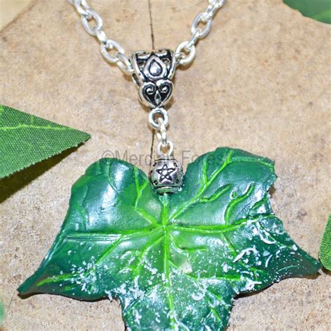 Ivy Pendant Ivy Necklace Ivy Leaf Pendant Ivy Leaf Necklace Etsy