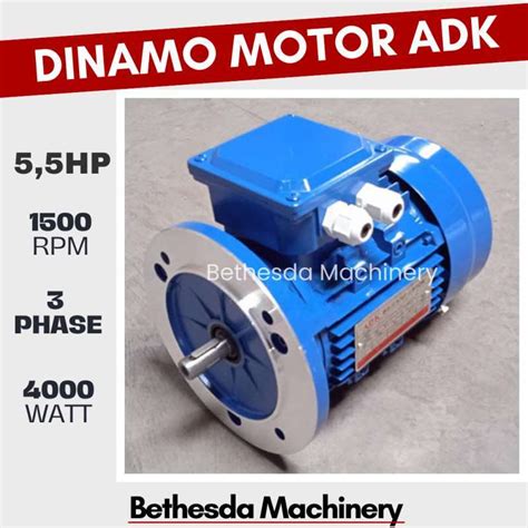 Jual Mesin Listrik Dinamo 55 Hp 3 Phase Flange Mounted 1500 Rpm 4 Pole