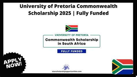 University Of Pretoria Commonwealth Scholarship Fully Funded