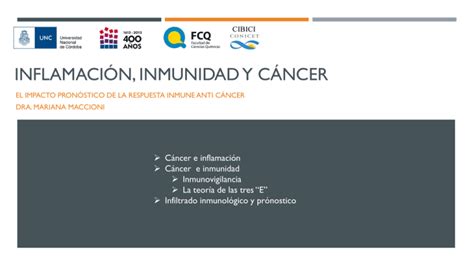 Inflamaci N Inmunidad Y C Ncer