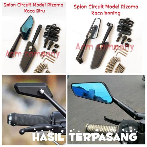 Jual Spion Circuit Model Rizoma Black Mirror Blue Clear Universal