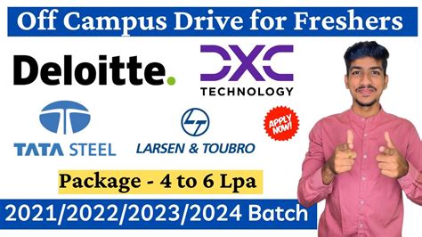 DXC Technology Recruitment 2022 Deloitte Off Campus Drive 2022 Tata