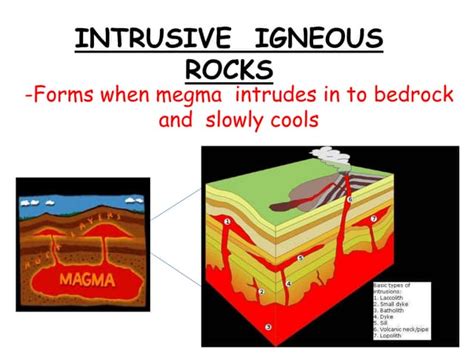 Types and Structures of Intrusive Igneous Rocks | PPT