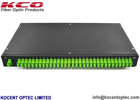 SC APC Connector 1 32 Fiber Optic PLC Splitter Patch Panel 1x32 Rack