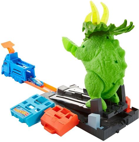 Hot Wheels Autorennbahn »City Dino Triceratops-Angriff Set« online ...