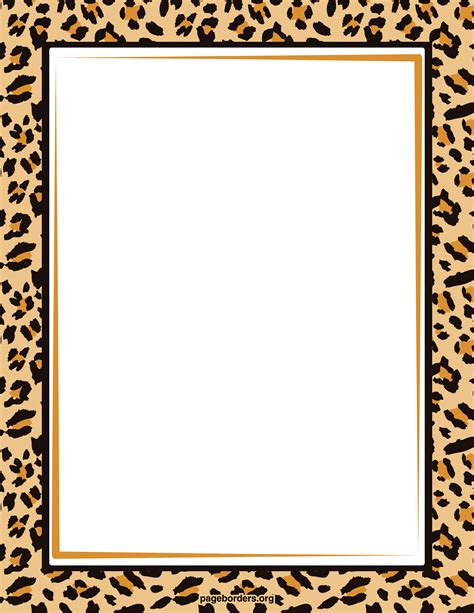 Leopard Print Border Clip Art Page Border And Vector Graphics