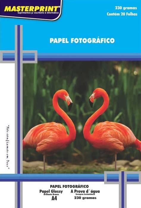 Papel Fotogr Fico A G Profissional Microporoso Brilho Glossy