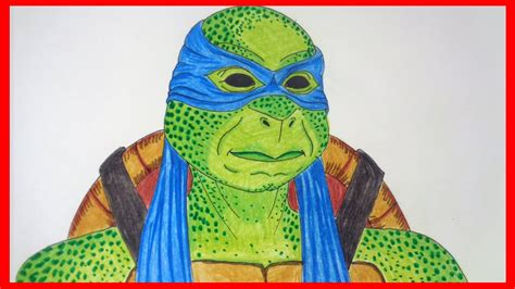 How To Draw Ninja Turtles Leonardo Como Desenhar As Tartarugas Ninjas