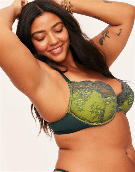 Evelyn Dark Green Plus Unlined Demi Ddd Dd Adore Me