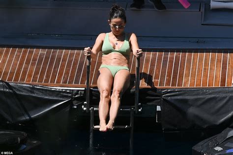 Exclusive Demi Moore Makes A Splash In Green Bikini As She Soaks Up The Sun In The