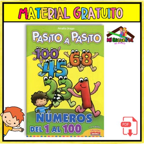 Pasito a Pasito aprendo los números del 1 al 100 pdf