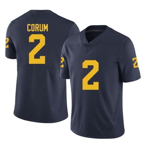 Blake Corum Men's #2 Navy Michigan Alumni Football Jersey