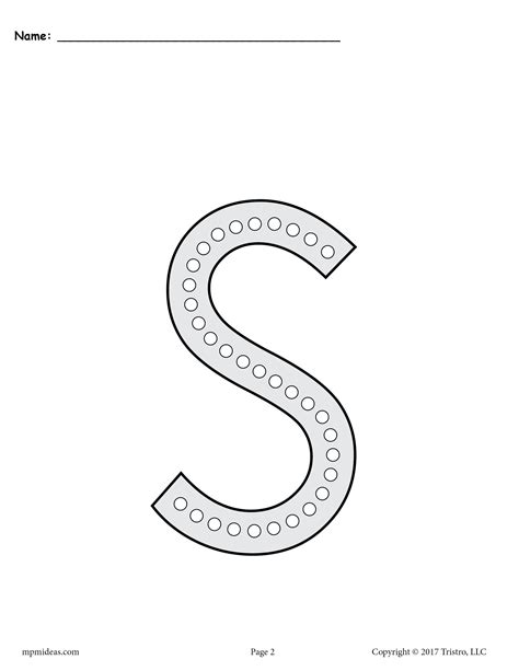 Letter S Printable Worksheets - Writing Practice Worksheet