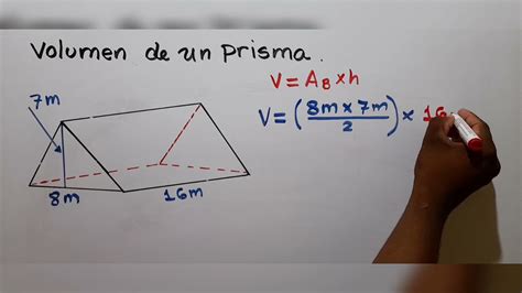 Volumen De Un Prisma Triangular