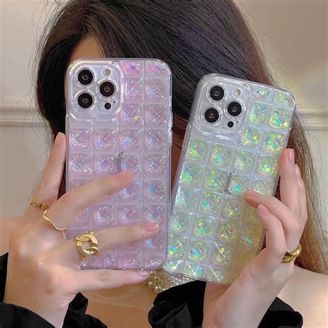 Luxury Glitter Shining Cute Clear Phone Case For Iphone 14 11 12 13 Pro