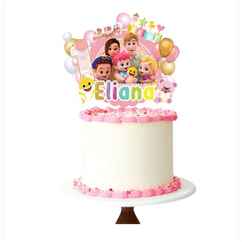 Cake Topper Personalizado Shaker Bebefin Adorn Artesanum