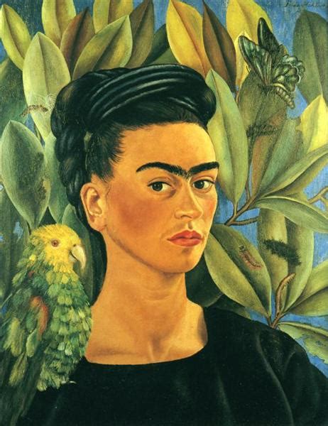 Self Portrait With Bonito 1941 Frida Kahlo