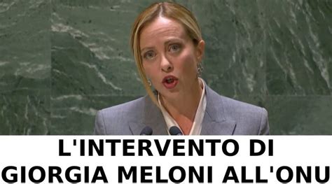 Lintervento Di Giorgia Meloni Allonu Agenzia Italia News