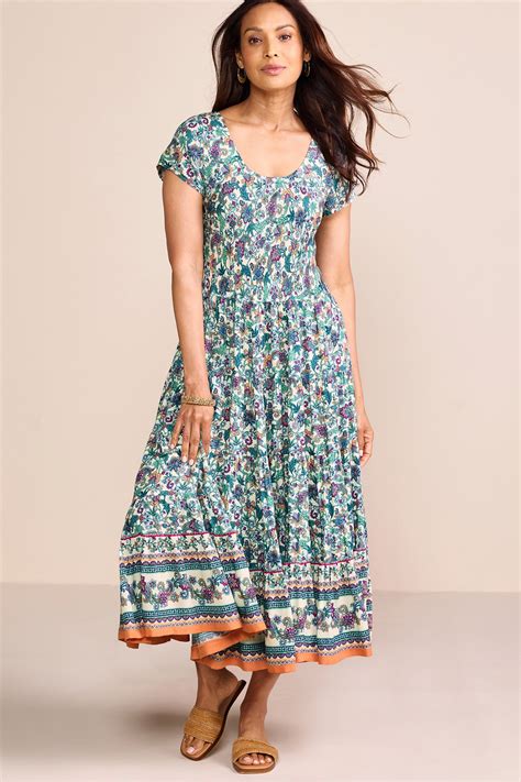 Kara Dress Tiered Flowing Maxi Dress Soft Surroundings