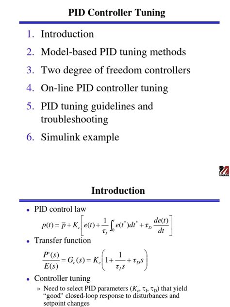 Pid Tuning | PDF | Control Theory | Emergence