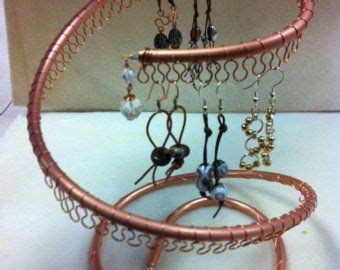 Spiral Copper Earring Tree Holder Organizer Holds Approx Pairs