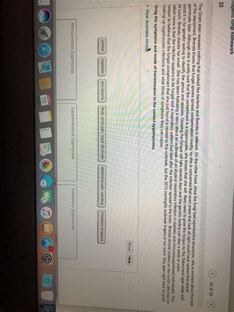 Solved K22 of 32> nothing that that fungal spores spread | Chegg.com 